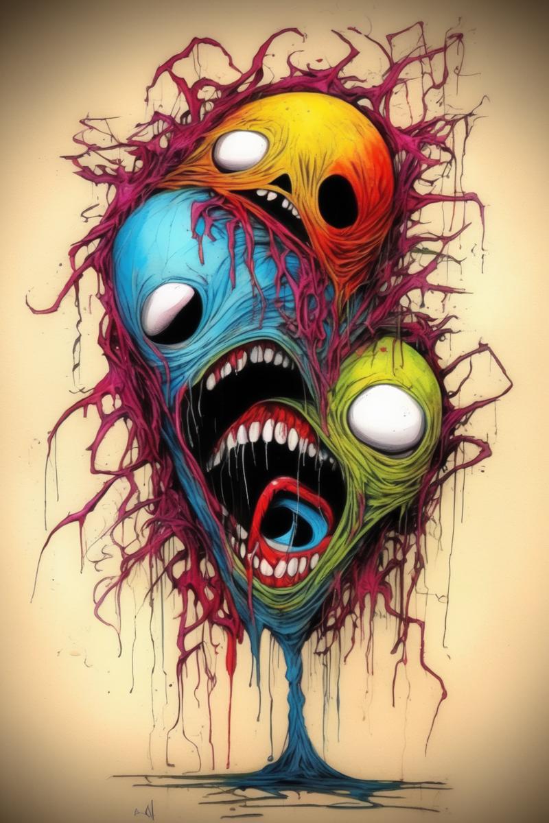 00286-1346358569-_lora_Alex Pardee Style_1_Alex Pardee Style - take off my mask and leave the lies to the liars in the style of Alex pardee.png